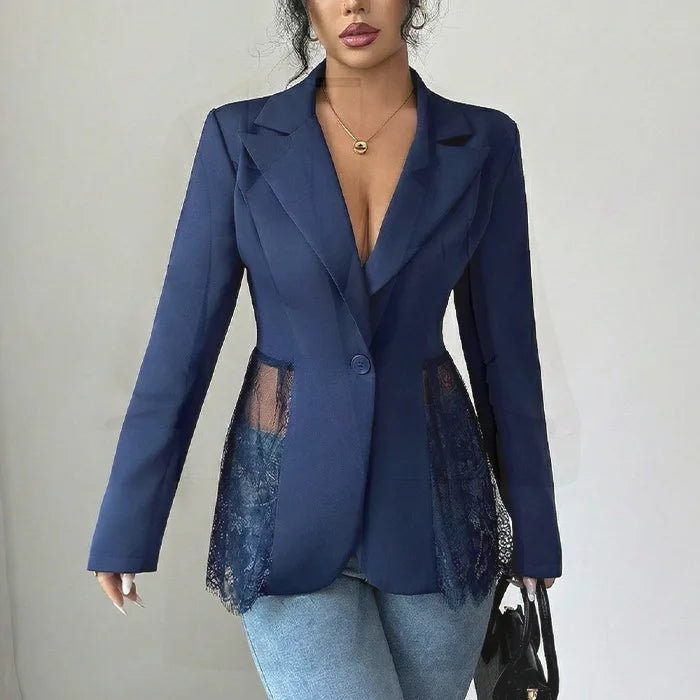 Taylor Lace Panel Tailored Blazer - Women's Fall and Winter Outerwear - Image 5