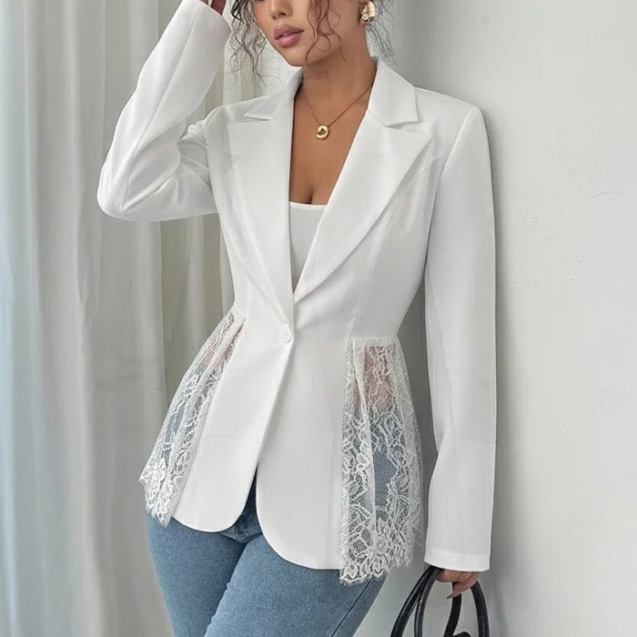 Taylor Lace Panel Tailored Blazer - Women's Fall and Winter Outerwear