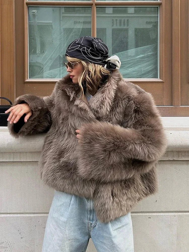 Thalia Faux Fur Coat - Women's Fall and Winter Outerwear