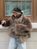 Thalia Faux Fur Coat - Women's Fall and Winter Outerwear