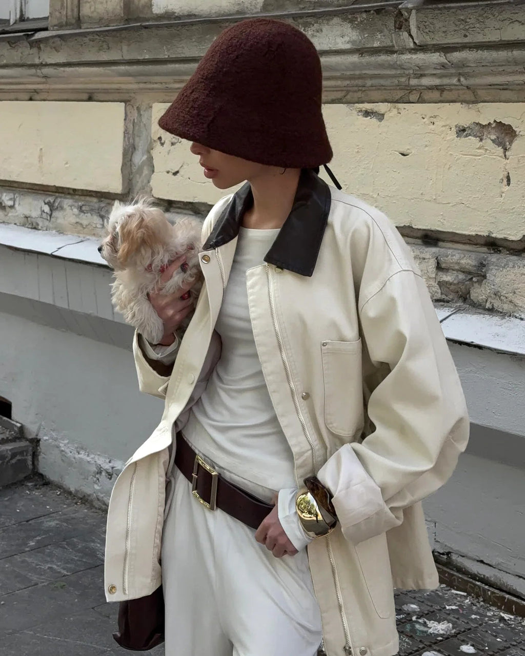 Therese Drawstring Oversized Jacket - Women's Fall and Winter Outerwear