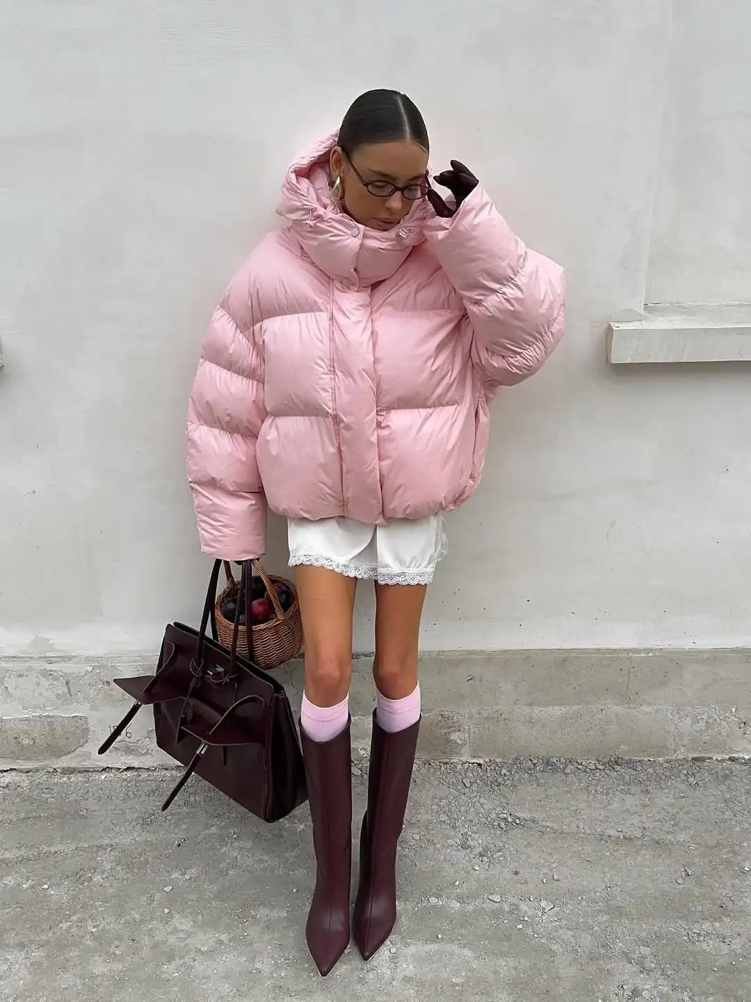 Vina Hooded Puffer Jacket - Women's Fall and Winter Outerwear - Image 4