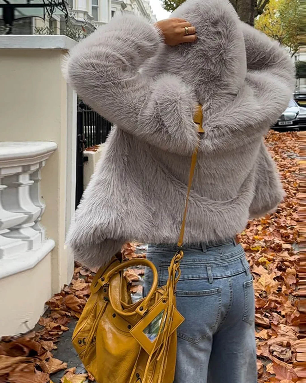 Dana Faux Fur Hooded Jacket - Women's Fall and Winter Outerwear - Image 3
