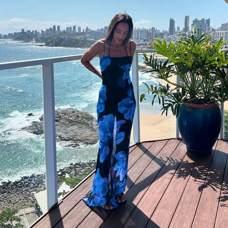 Aileena Tie Dye Lace Detail Maxi Dress - Elegant Occasion Dress for Women - Image 5