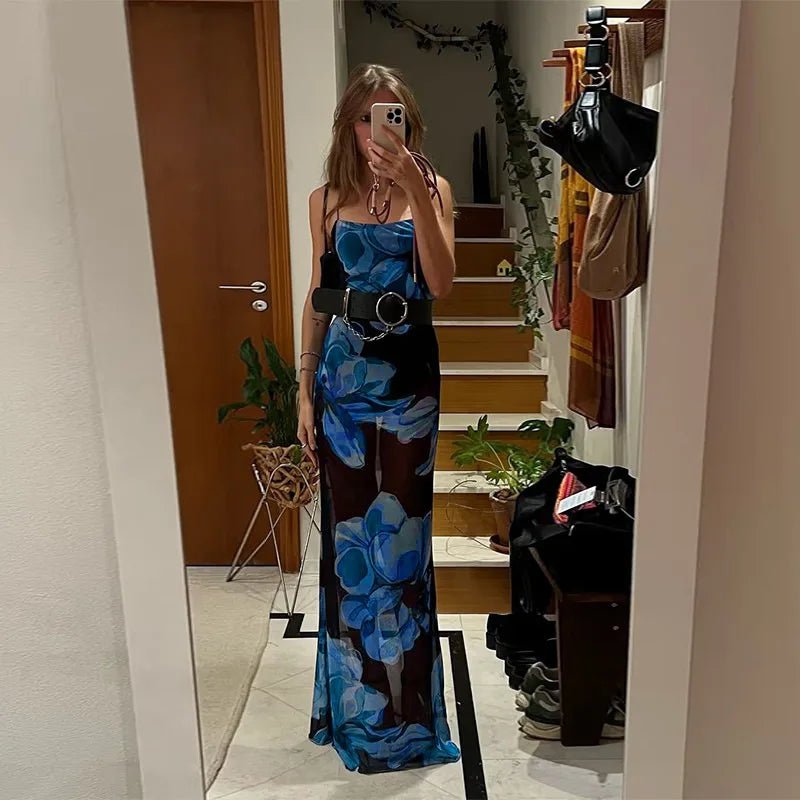 Aileena Tie Dye Lace Detail Maxi Dress - Elegant Occasion Dress for Women - Image 7