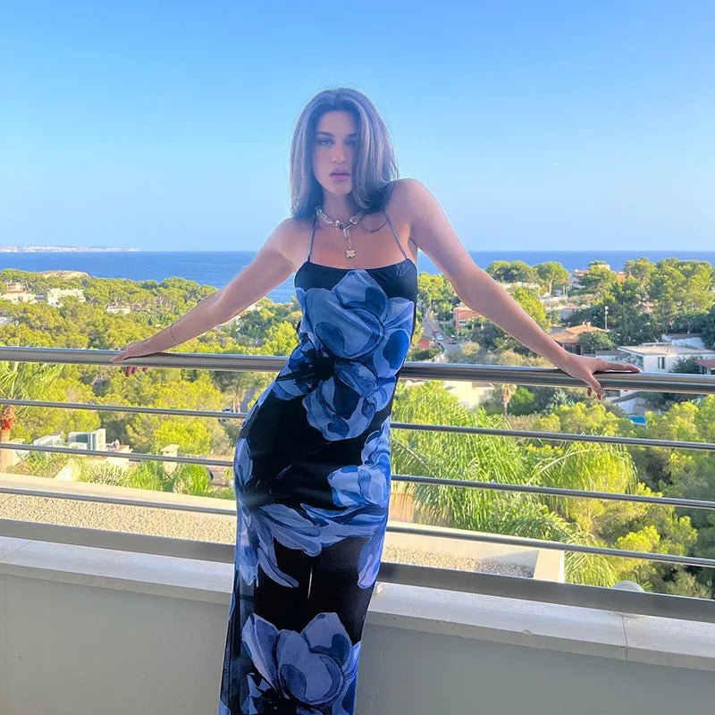 Aileena Tie Dye Lace Detail Maxi Dress - Elegant Occasion Dress for Women - Image 4