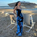 Aileena Tie Dye Lace Detail Maxi Dress - Elegant Occasion Dress for Women