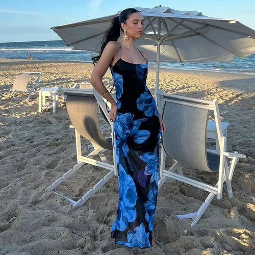 Aileena Tie Dye Lace Detail Maxi Dress - Elegant Occasion Dress for Women