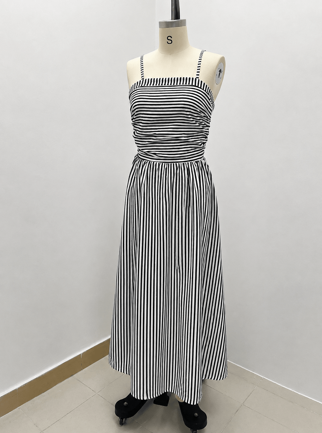 Airlin Striped Ruched Cami Maxi Dress - Elegant Occasion Dress for Women - Image 2
