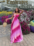 Lena Ombre Pleated Structured Maxi Dress - Elegant Occasion Dress for Women - Image 5