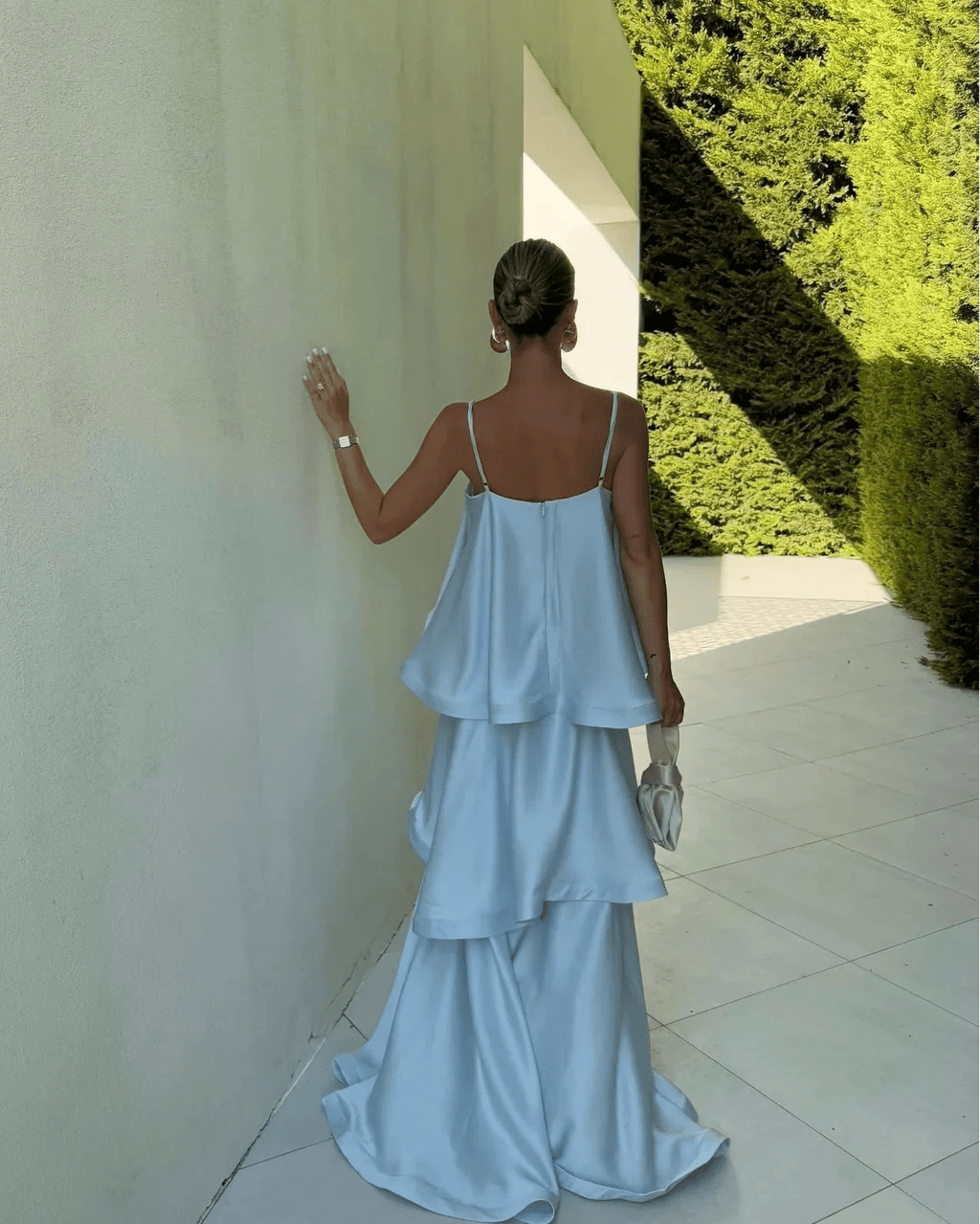 Nadia Tiered Ruffle Satin Maxi Dress - Elegant Occasion Dress for Women - Image 5