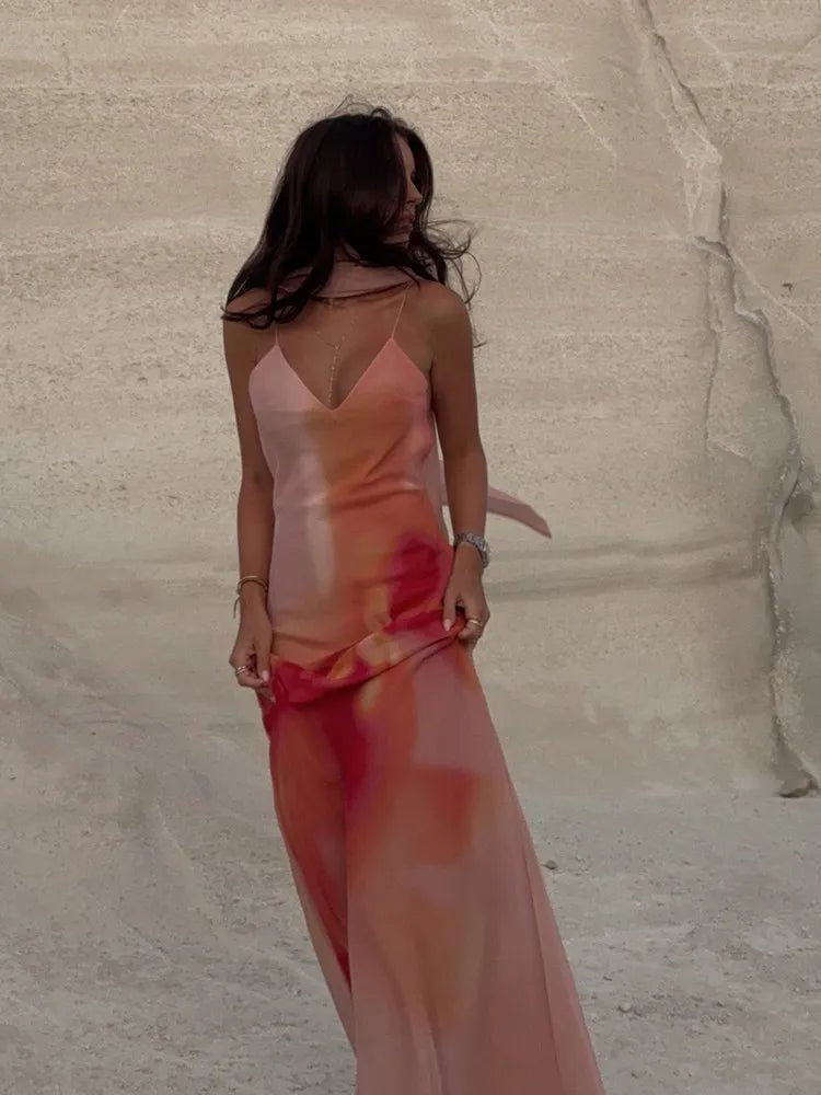 Emma Open-Back Ombre Satin Maxi Dress - Elegant Occasion Dress for Women - Image 5
