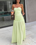 Alice Strapless Floral Lace Maxi Dress - Elegant Occasion Dress for Women