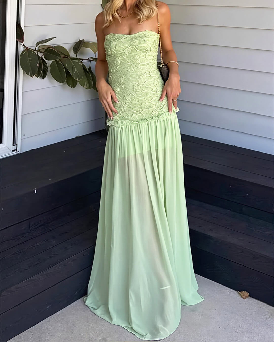 Alice Strapless Floral Lace Maxi Dress - Elegant Occasion Dress for Women - Image 3