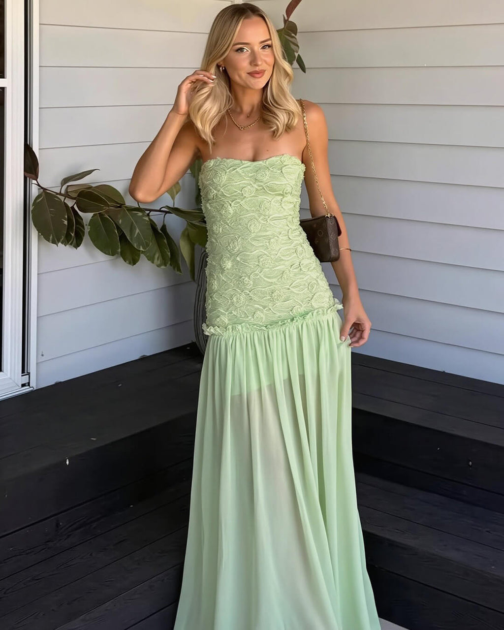 Alice Strapless Floral Lace Maxi Dress - Elegant Occasion Dress for Women - Image 2