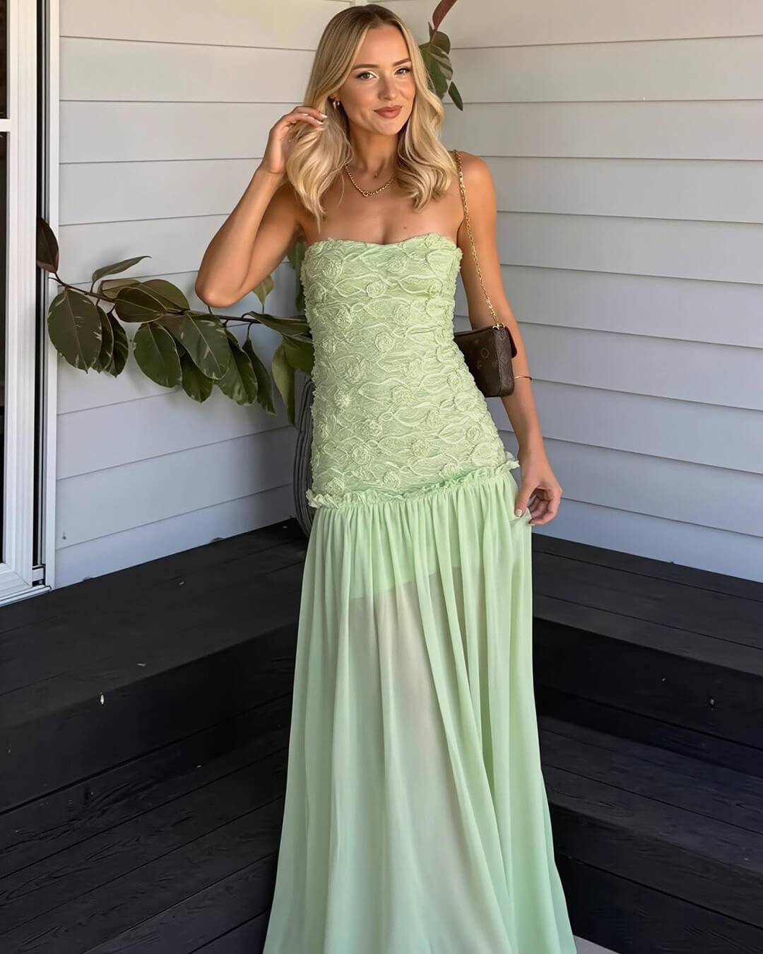 Alice Strapless Floral Lace Maxi Dress - Elegant Occasion Dress for Women - Image 2