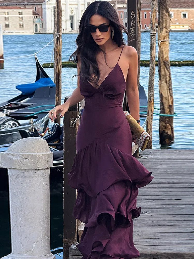 Aisley Ruffled Slip Dress - Elegant Occasion Dress for Women - Image 6