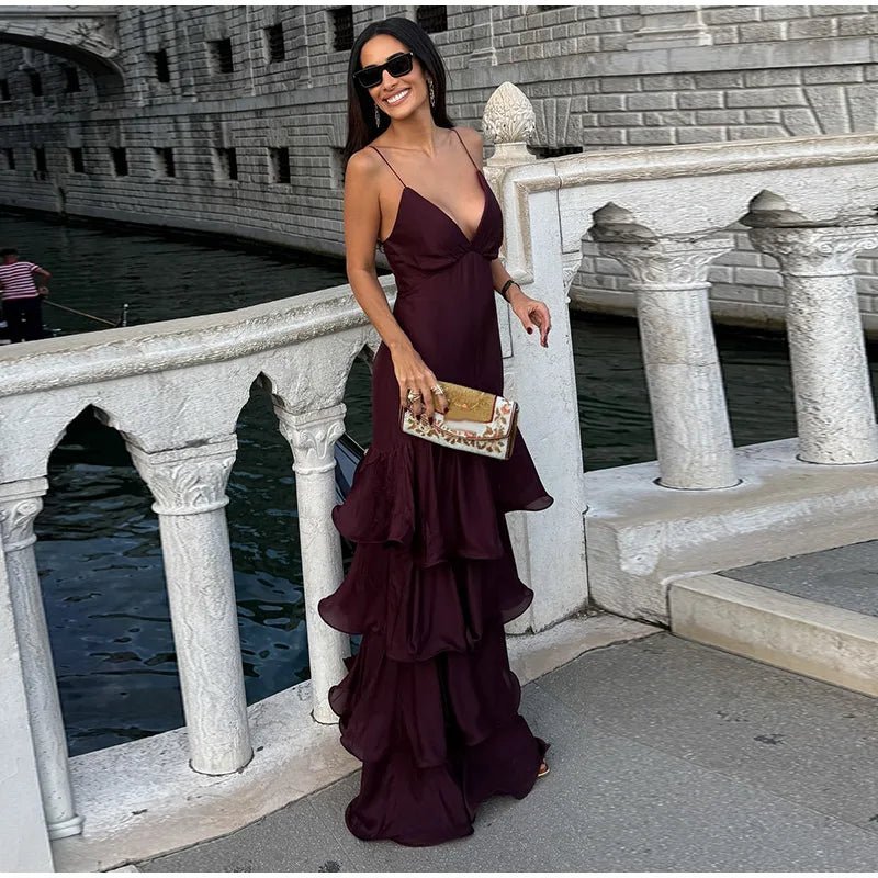 Aisley Ruffled Slip Dress - Elegant Occasion Dress for Women - Image 9