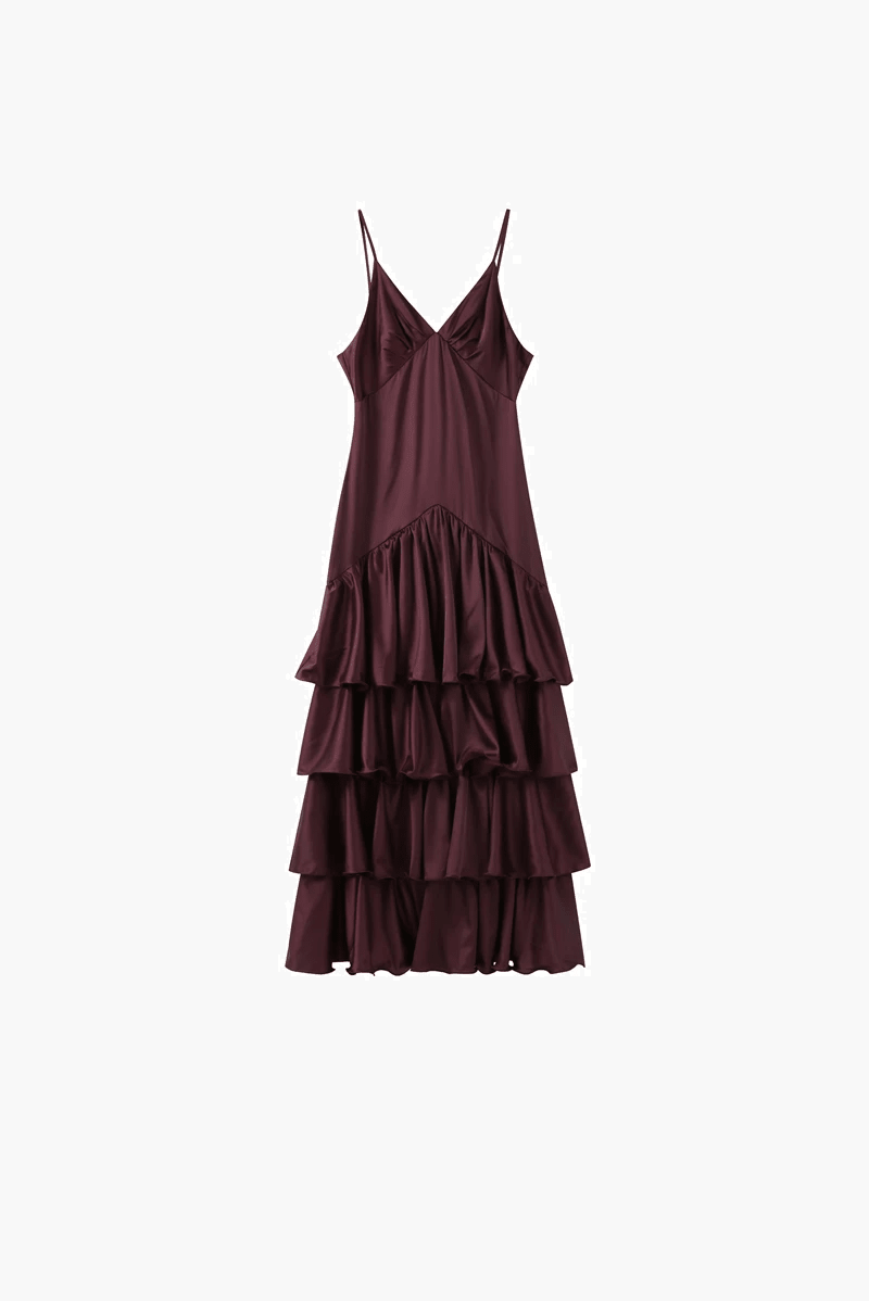 Aisley Ruffled Slip Dress - Elegant Occasion Dress for Women