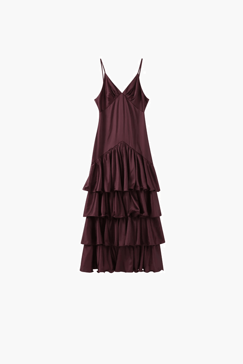 Aisley Ruffled Slip Dress - Elegant Occasion Dress for Women