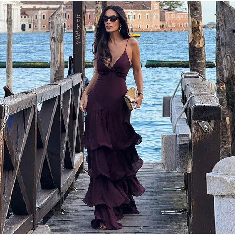 Aisley Ruffled Slip Dress - Elegant Occasion Dress for Women - Image 7