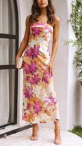 Laura Floral Strapless Maxi Dress - Elegant Occasion Dress for Women
