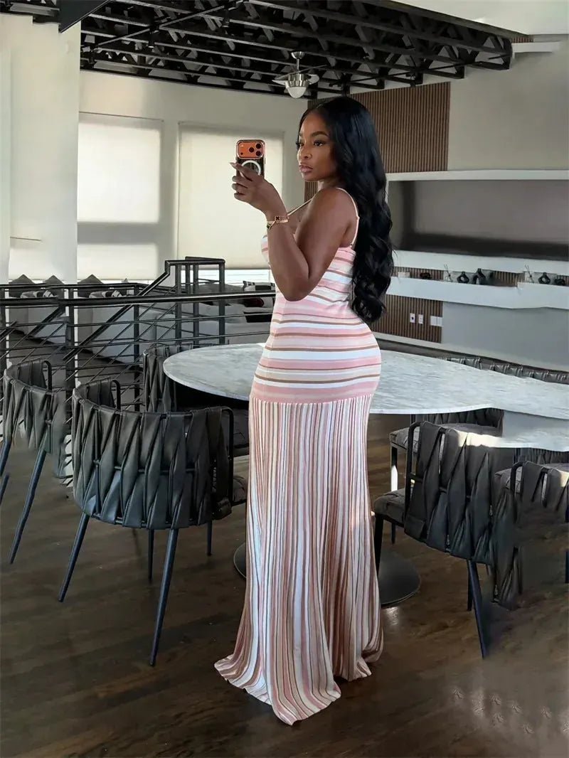 Olivia Striped Cami Maxi Dress - Elegant Occasion Dress for Women - Image 7