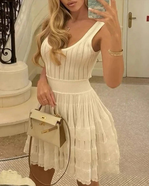 Beatrice Knitted Sling Mini Dress - Elegant Occasion Dress for Women - Image 2