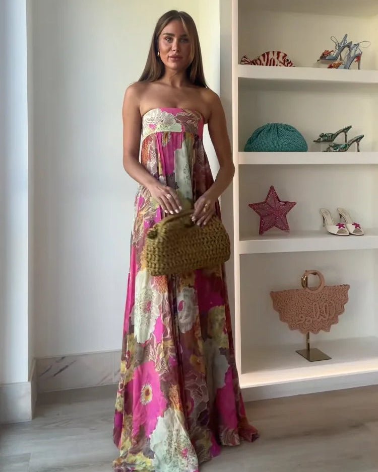 Amaya Floral Strapless Maxi Dress - Elegant Occasion Dress for Women - Image 6