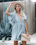 Anabelle Babydoll Boho Mini Dress - Elegant Occasion Dress for Women