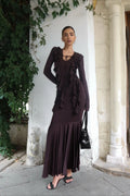Arielle Ruffled Long-Sleeve Maxi Dress - Elegant Occasion Dress for Women - Image 2