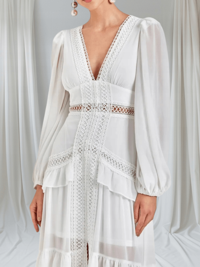 Aryna Chiffon Ruffle Maxi Dress - Elegant Occasion Dress for Women - Image 2