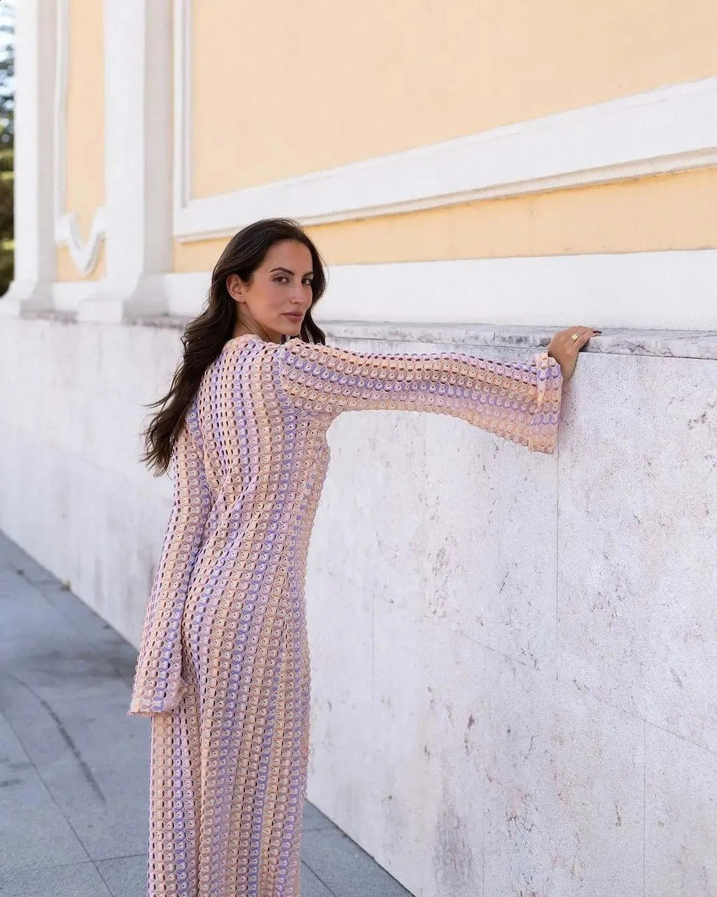 Beatrice Crochet Stripe Maxi Dress - Elegant Occasion Dress for Women - Image 13