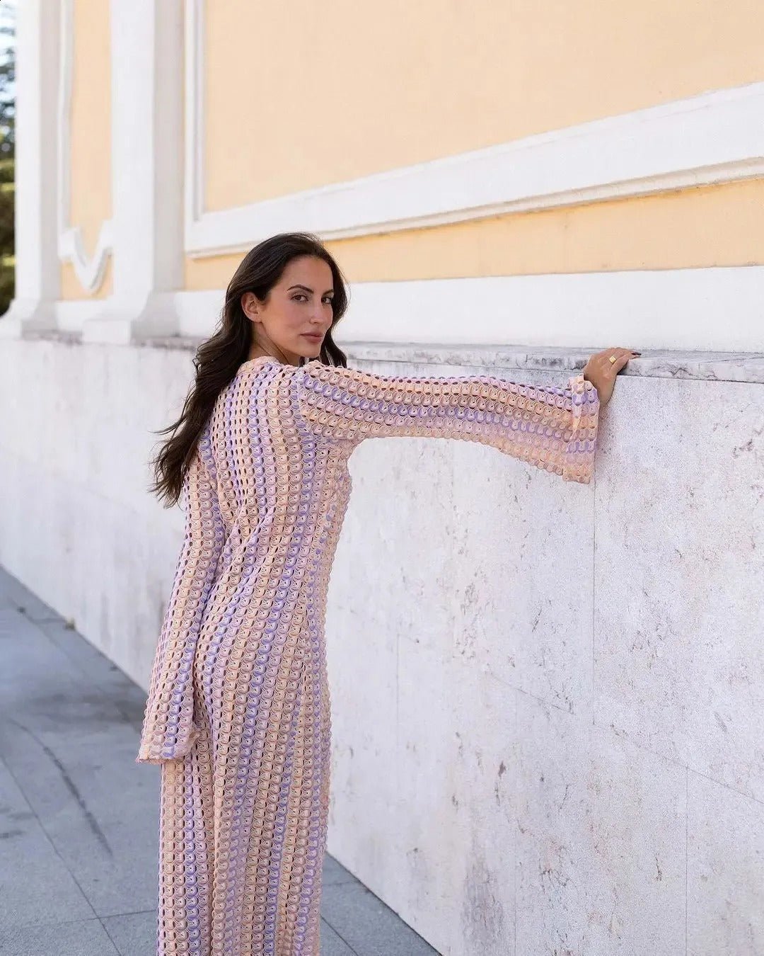 Beatrice Crochet Stripe Maxi Dress - Elegant Occasion Dress for Women - Image 13