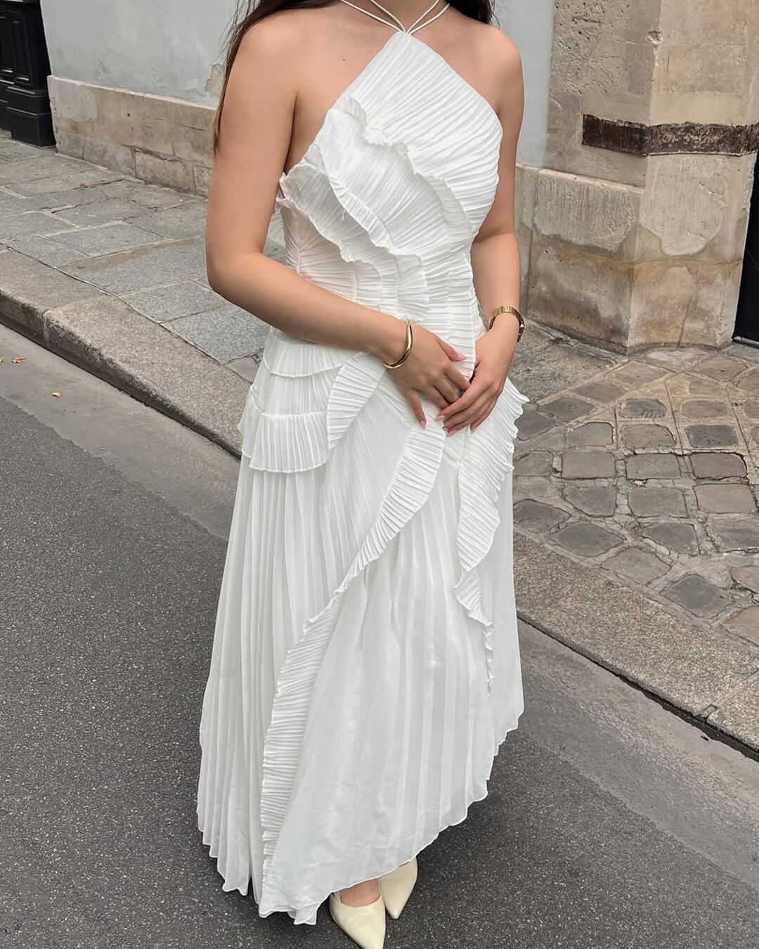Beatrice Halter Evening Gown - Backless A-Line Chiffon Formal Dress - Image 2