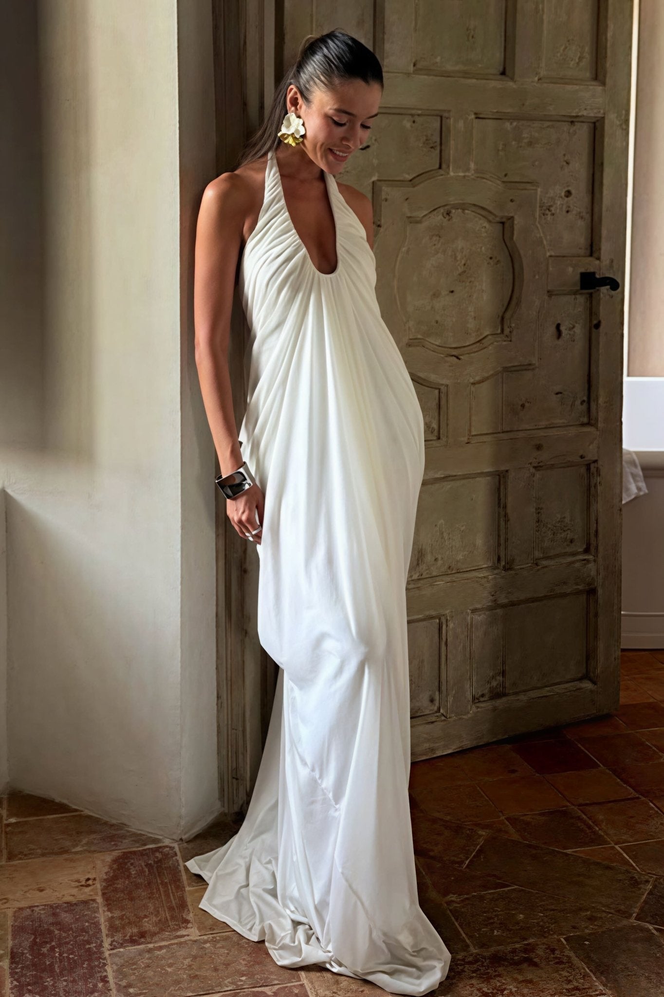 Beatrice Ruffled Halter Tulle Maxi Dress - Elegant Occasion Dress for Women - Image 2