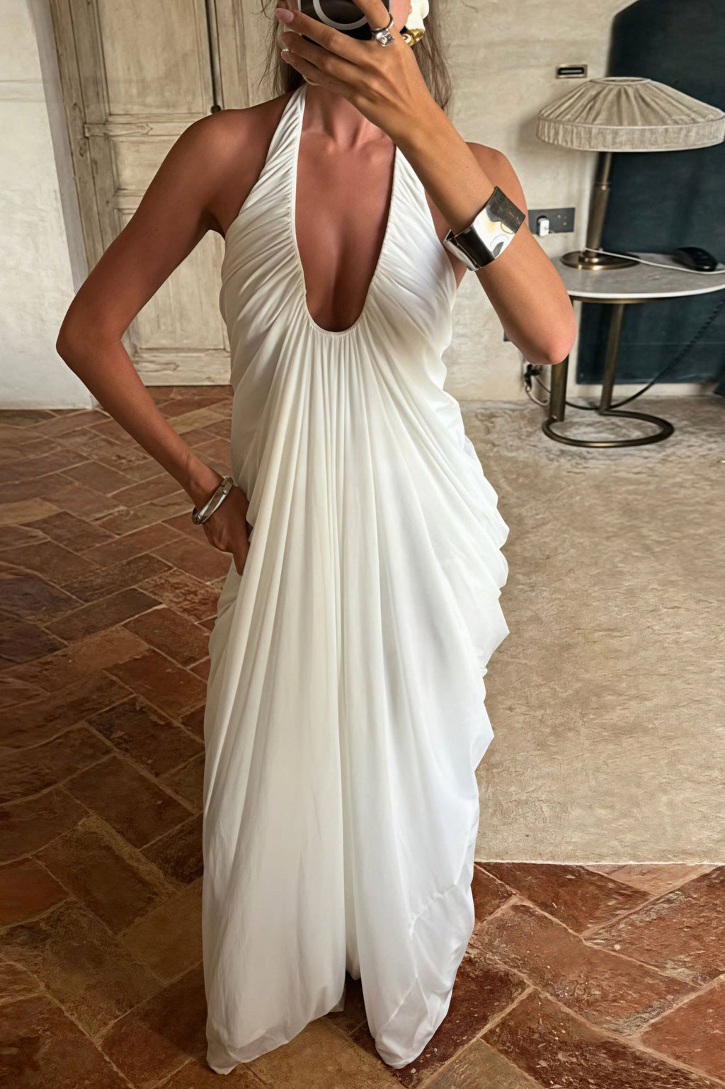 Beatrice Ruffled Halter Tulle Maxi Dress - Elegant Occasion Dress for Women - Image 4