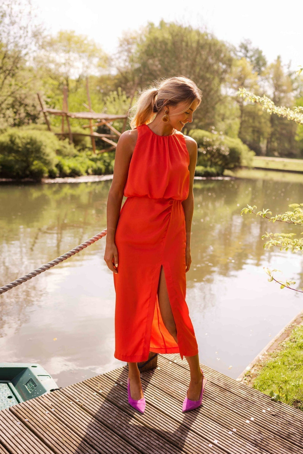 Beatrice Sleeveless Midi Dress - Elegant Occasion Dress for Women - Image 4