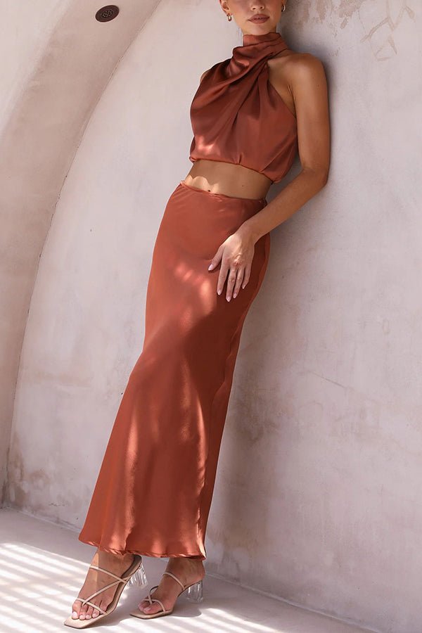 Beatrice Satin Wedding Guest Set for Women - Formal Two-Piece Matching Set - Image 18