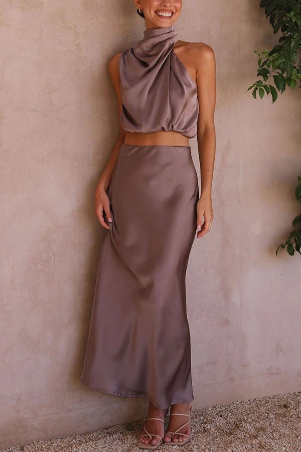 Beatrice Satin Wedding Guest Set for Women - Formal Two-Piece Matching Set - Image 20