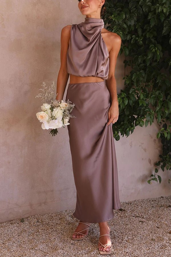 Beatrice Satin Wedding Guest Set for Women - Formal Two-Piece Matching Set - Image 19