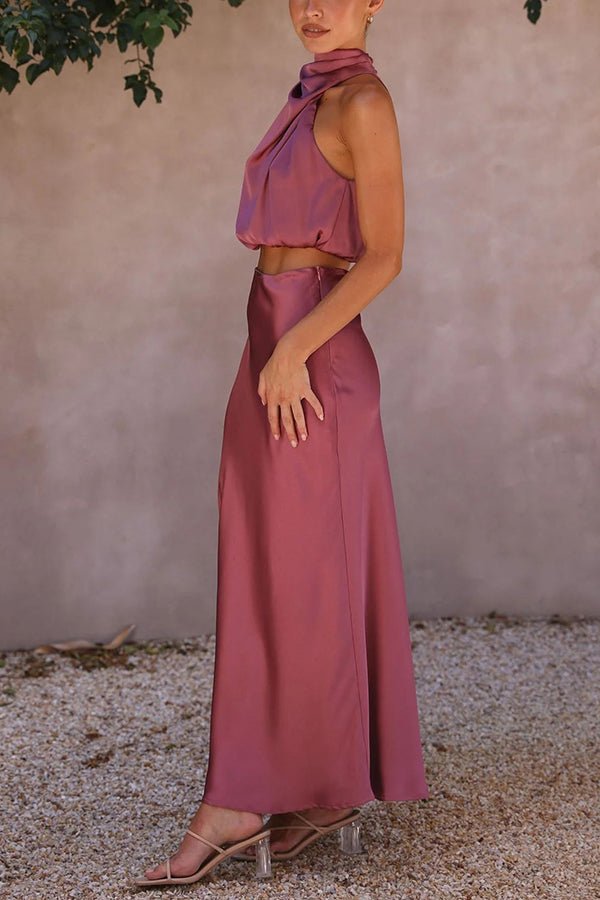 Beatrice Satin Wedding Guest Set for Women - Formal Two-Piece Matching Set - Image 15