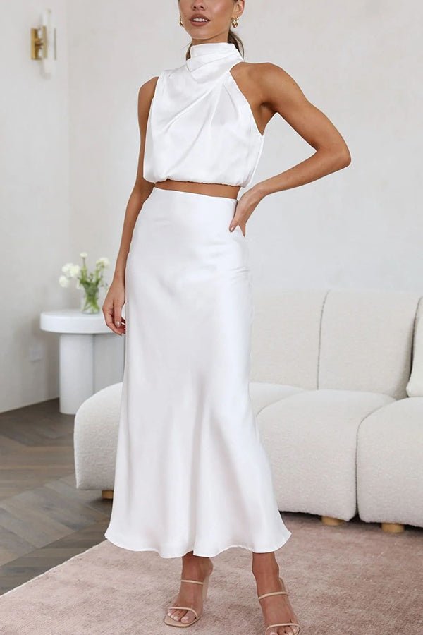 Beatrice Satin Wedding Guest Set for Women - Formal Two-Piece Matching Set - Image 8