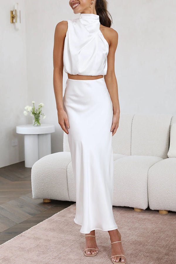 Beatrice Satin Wedding Guest Set for Women - Formal Two-Piece Matching Set - Image 7