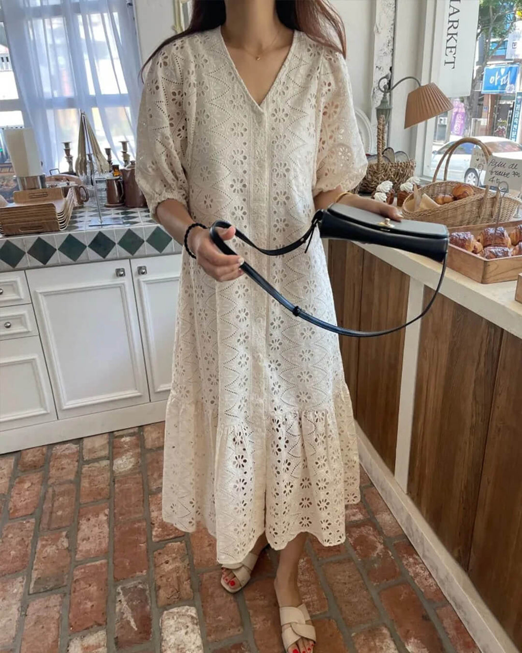 Ava V-Neck Embroidered Maxi Dress - Elegant Occasion Dress for Women - Image 4
