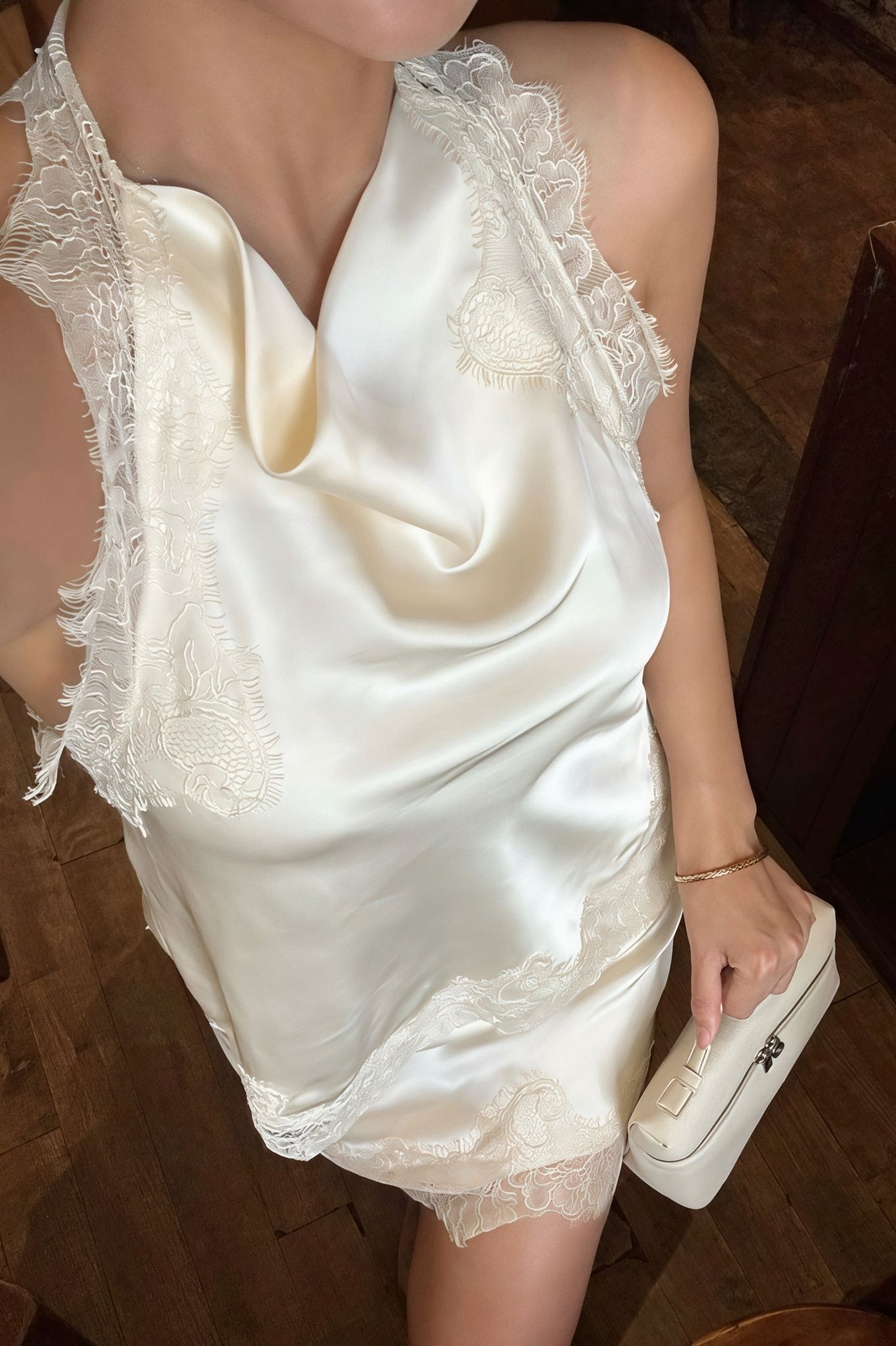 Lena Lace Halter Mini Dress - Elegant Occasion Dress for Women - Image 5