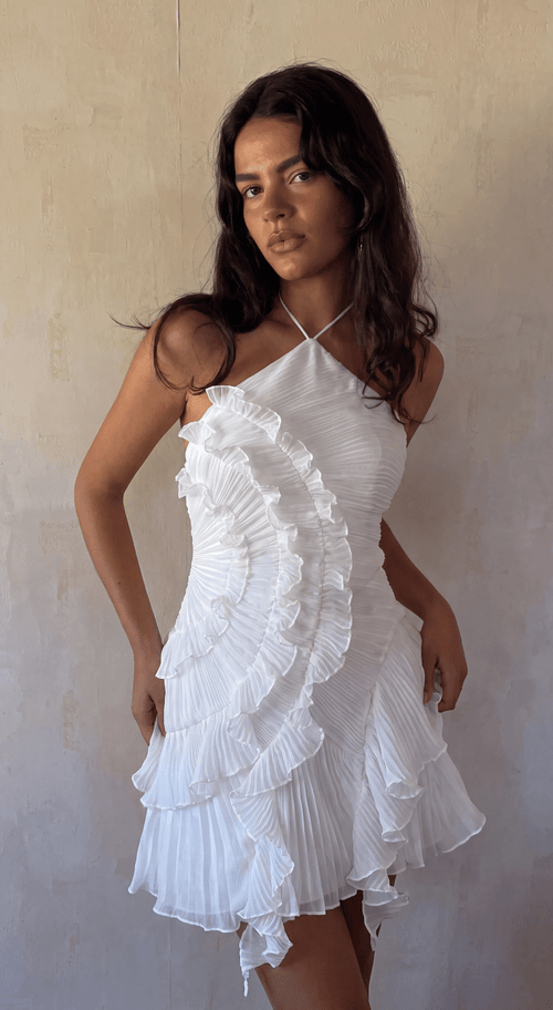 Aisende Ruffle Mini Dress - Elegant Occasion Dress for Women