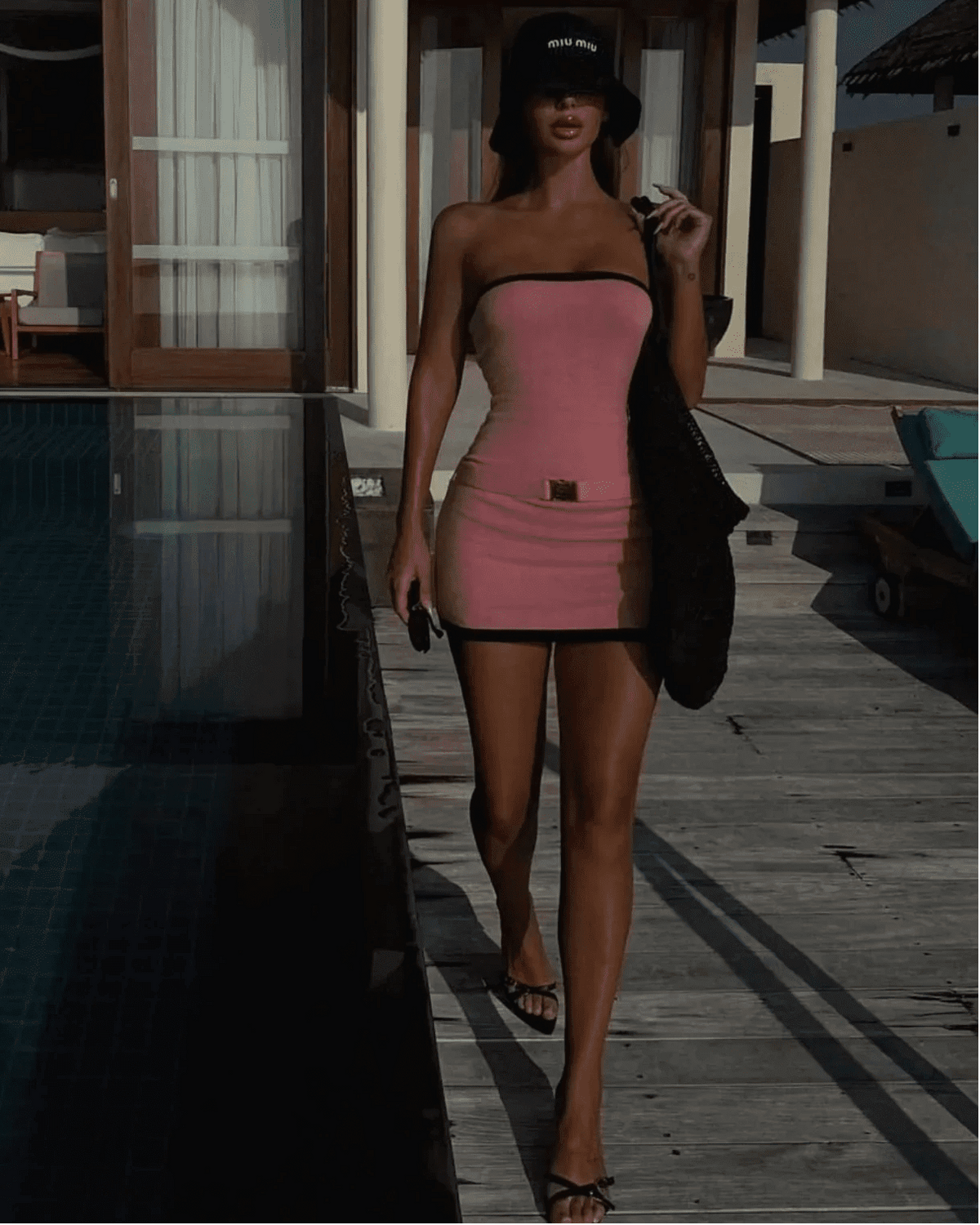 Eva Strapless Buckle Detail Knit Mini Dress - Elegant Occasion Dress for Women - Image 7