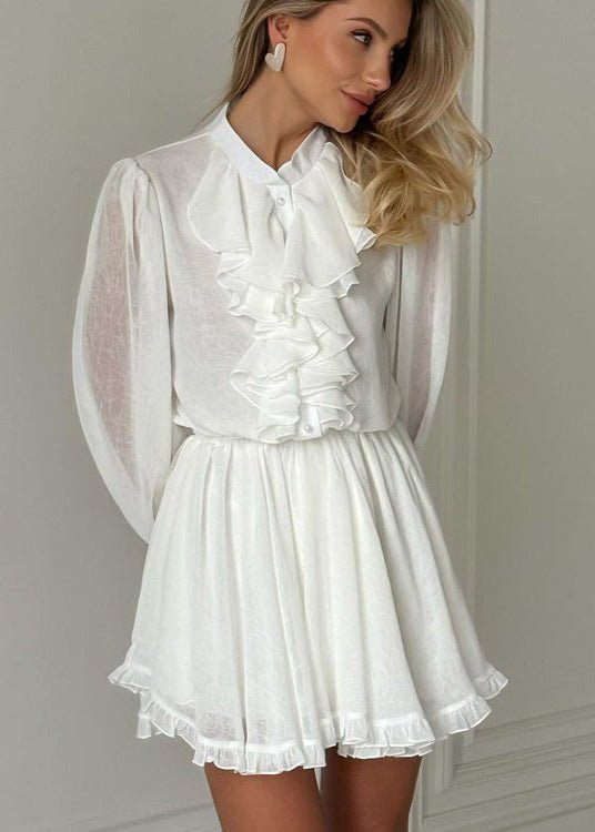 Brigitte Ruffled Mini Dress - Elegant Occasion Dress for Women - Image 3