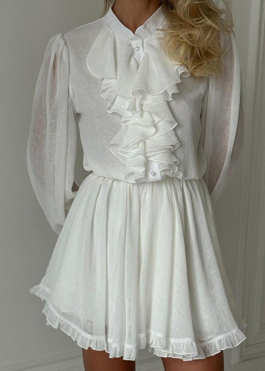 Brigitte Ruffled Mini Dress - Elegant Occasion Dress for Women - Image 2